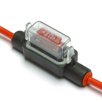 Zekeringhouder Minioto 2.5mm2 rood met beschermkapje LP