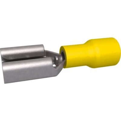 Kabelschoen/ Vlaksteker Vrouwelijk Geel 4-6mm2 - 6,3 x 0,8 mm