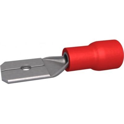 Kabelschoen/ Vlaksteker Mannelijk Rood 0,5-1,5mm2 - 6,3 x 0,8 mm