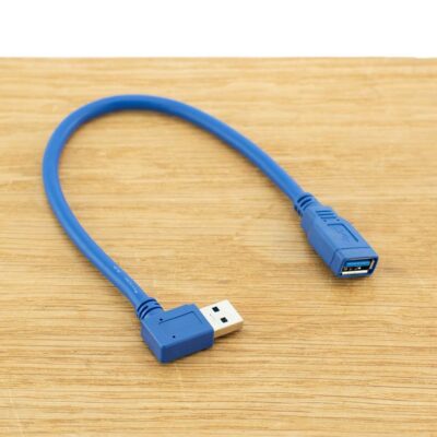 USB extension kabel 0,3m stekker 1 zijde 90 graden