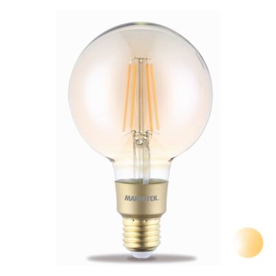 Marmitek GLOW LI – Smart Wi-Fi LED filament bulb L – E27 | 650 lumen | 6 W = 40 W Smartverlichting Transparant