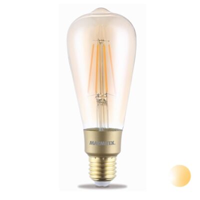 Marmitek GLOW XLI – Smart Wi-Fi LED filament bulb XL – E27 | 650 lumen | 6 W = 40 W Smartverlichting Transparant