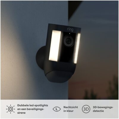 Ring Spotlight Cam Pro - Battery IP-camera Zwart