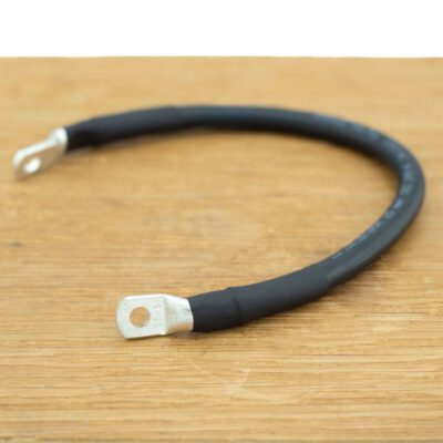 Accukabel verloop 25mm&sup2; 30cm M6-M6 Zwart