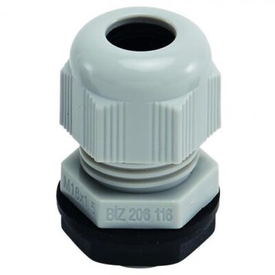 wartel M20 met moer 6/12mm kunststof lichtgrijs