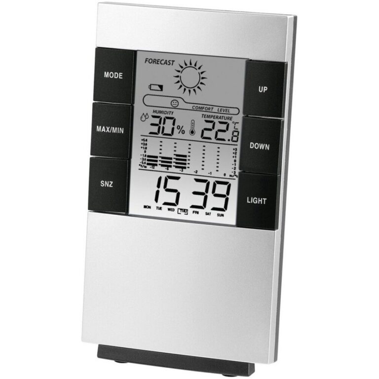 Hama LCD- thermo-/hygrometer TH-200 Weerstation Zilver Hama LCD- thermo-/hygrometer TH-200 Weerstation Zilver