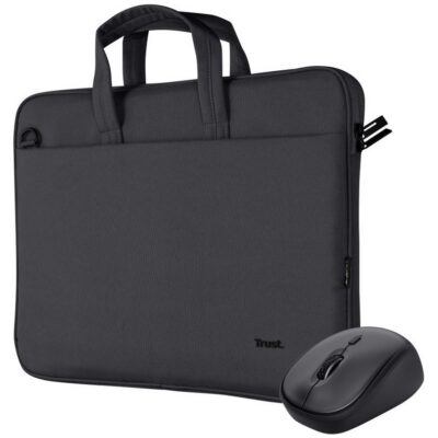 Trust Bologna Laptoptas en muisset Laptop tas Zwart