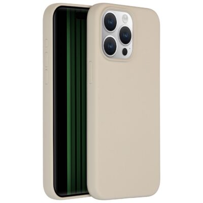 Accezz Liquid Silicone Backcover met MagSafe iPhone 15 Pro Max Telefoonhoesje Grijs