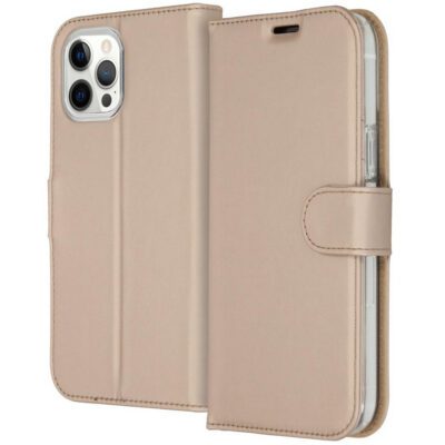 Accezz Wallet Case voor Apple iPhone 12 Pro Max Telefoonhoesje Goud
