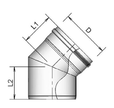 Burgerhout Alu-fix Segmentbocht 130 45°