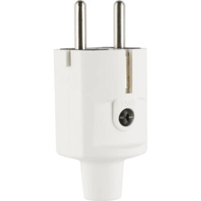 Compact geaarde stekker schuko (100000044) TPE wit